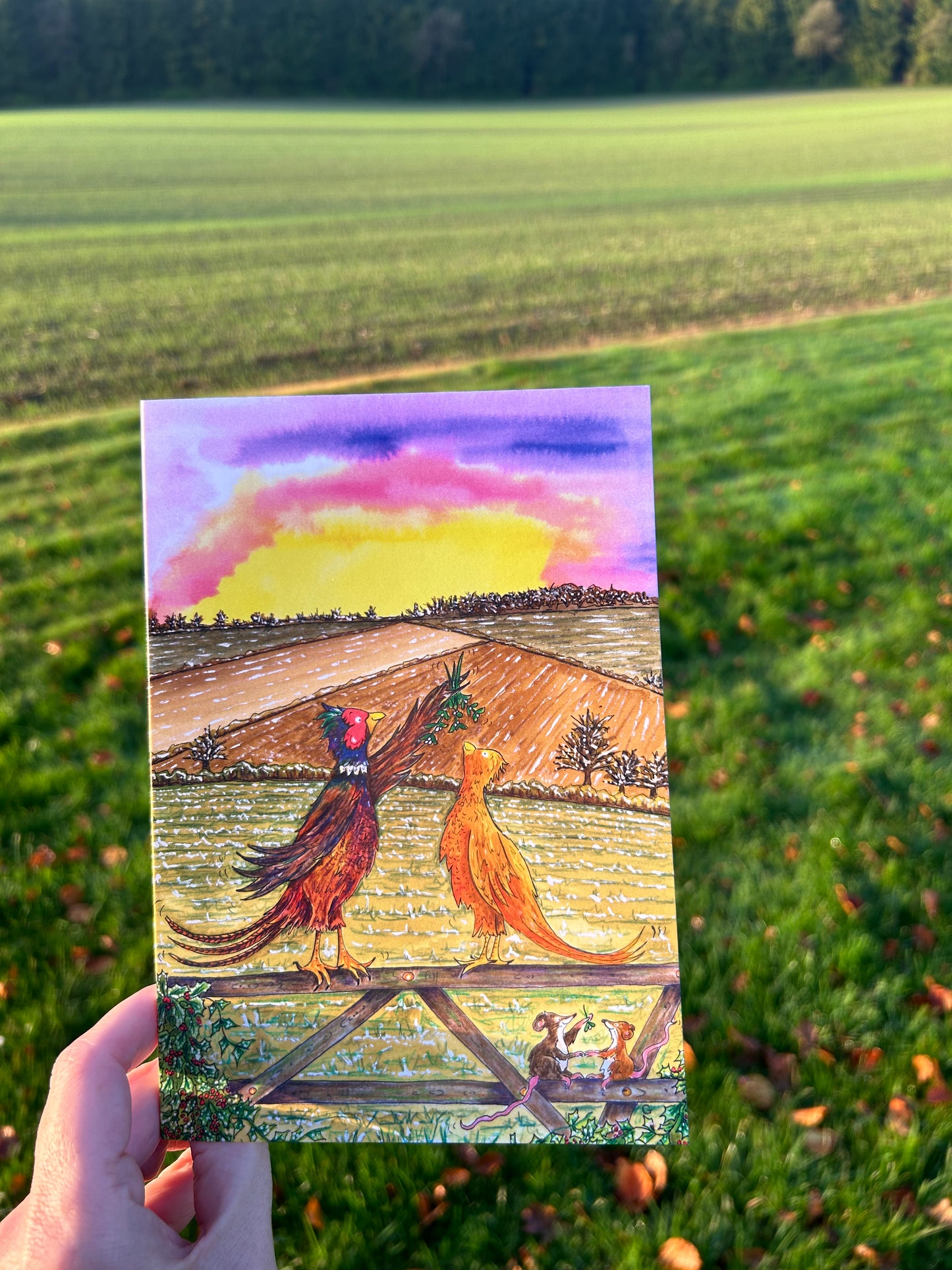 Pheasant Christmas card