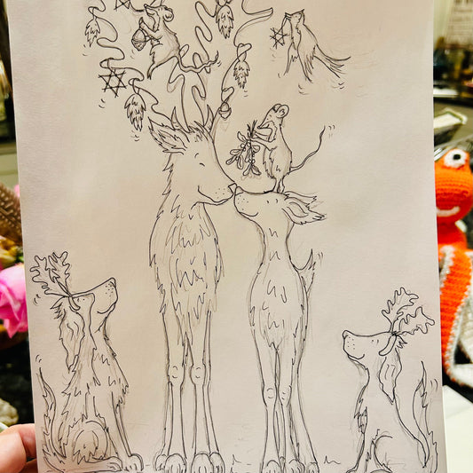 Reindeer sketch