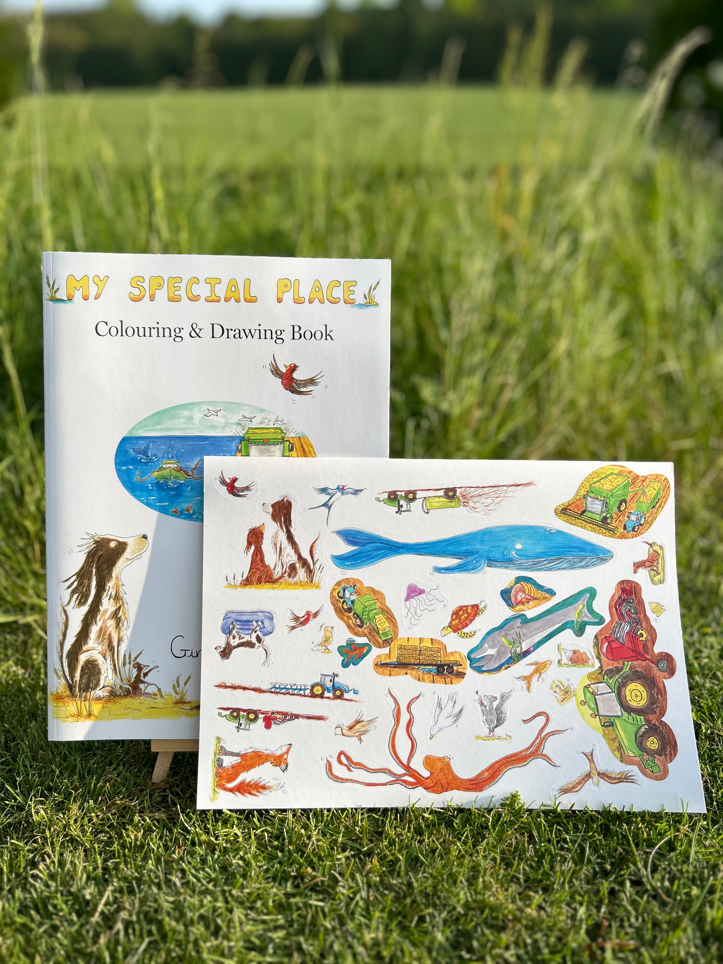 Colouring and Drawing Book with stickers – Gina Rees