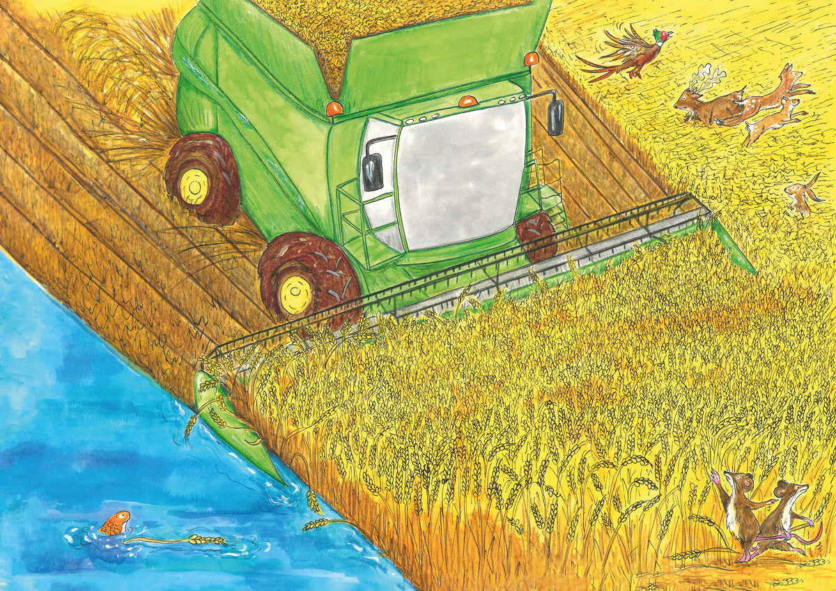 Working Combine - A5 Greeting Card
