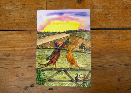 Pocket Full of Mistletoe - A6 Christmas Card