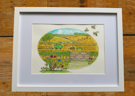 July 2027 Calender Original | Framed