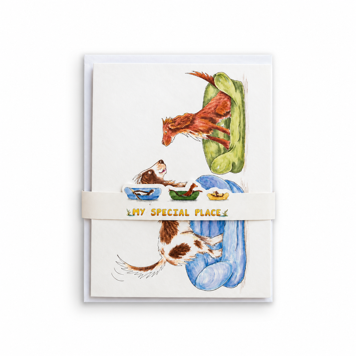 Dog In Beds A6 Greeting Card Collection - Set of 4