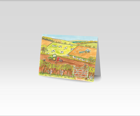 A5 CARD of Autumn on the Farm - artwork from 'My Special Place'