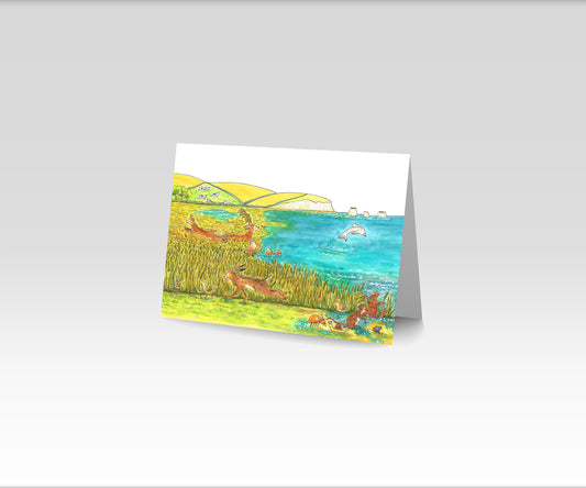 A5 CARD of an Ocean in a Summer Wheat Field - from 'My Special Place'