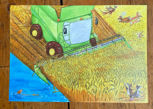 Working Combine - A5 Greeting Card
